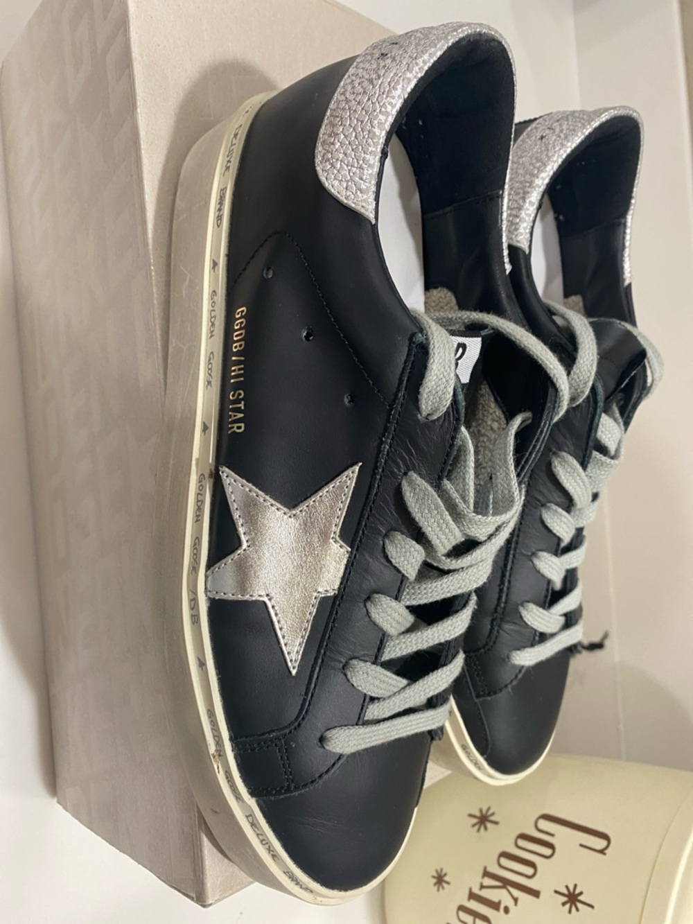 Golden Goose Women’s Hi Star Classic Leather Sneaker Size 38 - Picture 10 of 13